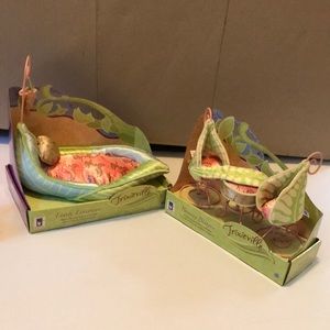 Trixieville fairy new breezy bistro table and chairs and leafy lounger bed